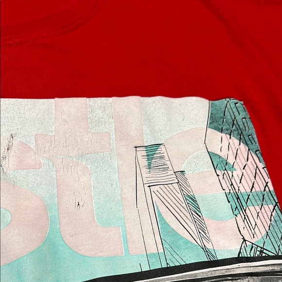 Launder red adult graphic tee hustle 5XL short sleeve crew neck - Picture 5 of 16